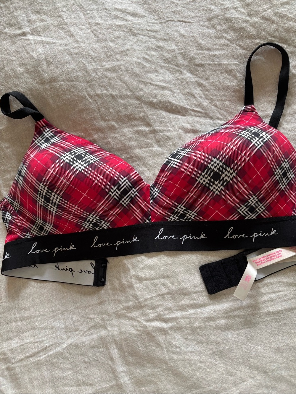 New without tags . Plaid VS bra.